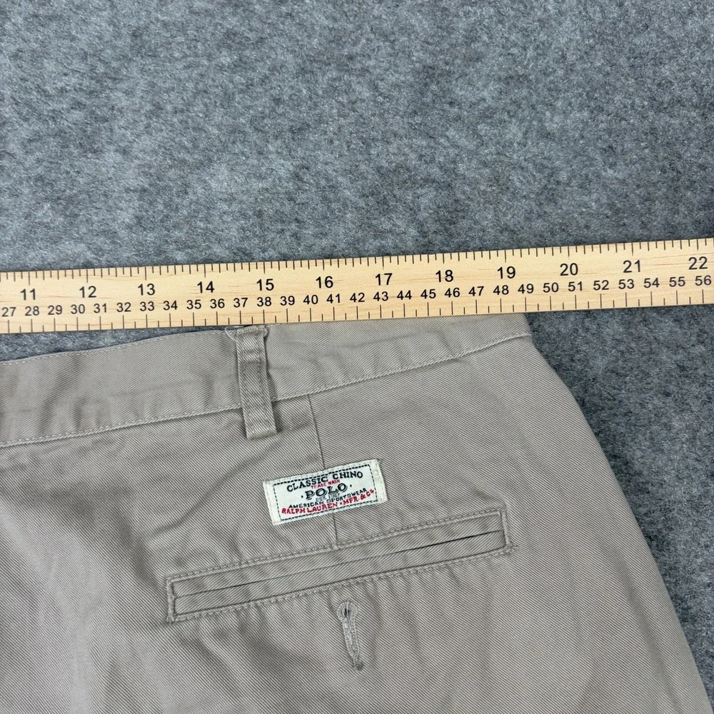 Polo Ralph Lauren Tyler Short Mens 42 Tan Pleated Chino Old Money Golf Shorts‎